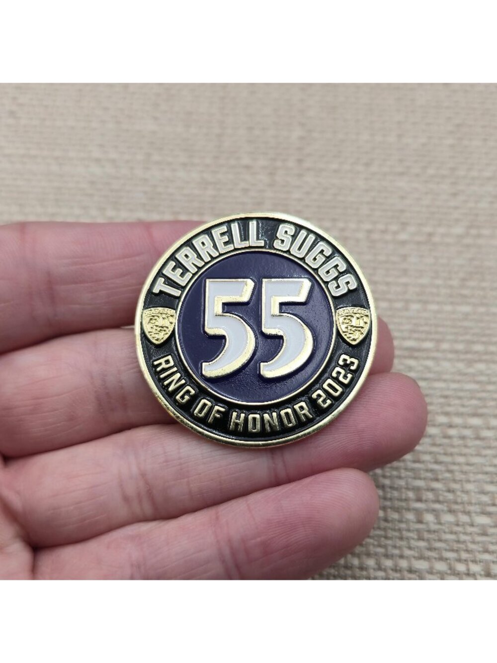 Terrell Suggs #55 Baltimore Ravens Ring of Honor Pin A9122